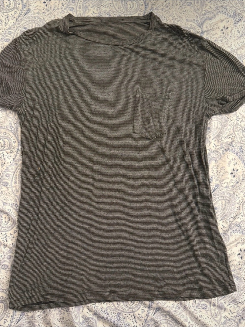 Gray Top with Pocket